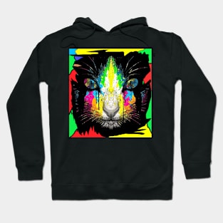 Painted Neon Cat Hoodie